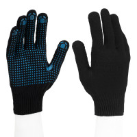 Перчатки трикотажные, ПВХ-покрытие &quot;Точка&quot;, 10 класс, черные