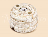 МЕЗОНИНЪ роз. ОУ 1 мест. комп. RJ45 с рамкой (D70x45), мрамор фарфор GE70341-19