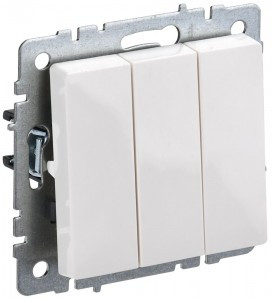 IEK BRITE мех. выкл СУ 3 кл. 10А, белый ВС10-3-0-БрБ BR-V30-0-10-K01-PRO