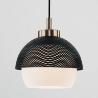 EUROSVET св-к подвесной 1x60W E27 150x150x1000 античная бронза/черный белый Nocciola 50106/1