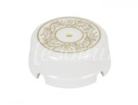 МЕЗОНИНЪ Коробка распред. фарфор (керамика) D80мм высота 33мм IP20, Императорская, белый Елизавета