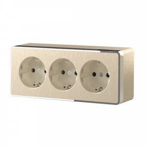 Werkel роз. ОУ 3 мест. 16A земля шторки Gallant (шампань рифленый) W5073110 a052594