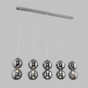 Eurosvet св-к подвесной  G4 5x3 Вт 1000х150х1500 металл хром/дымчатый Selisa 50092/5 a060588