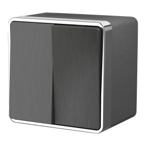 Werkel выкл. ОУ 2 кл. влагозащищенный IP 44 Gallant (графит рифленый) a051336 W5020204