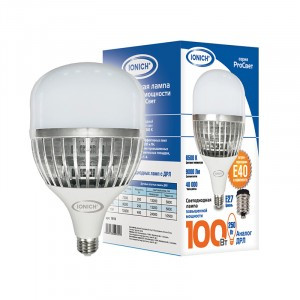 IONICH лампа св/д высокомощн E27/E40 100W(9000lm) 6500К 6K  адапт E40 150x252 ILED-SMD5730-Т158 1819