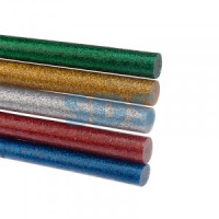 REXANT Клеевые стержни d=11,3 мм, L=270 мм, цветные с блестками (упак. 10 шт.) цена за уп., 09-1285