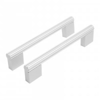 Ручка-рейлинг мебельная 128 AP2313-128 W мат.бел. хром 2шт (цена за пару (15, 150) StahlBuro