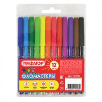 Фломастеры ПИФАГОР, 12цв., вентил. колпачок,  151090