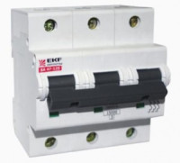 EKF Автоматический выключатель ВА47-125, 3P 80А (C) 15кА  mcb47125-3-80C