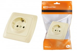 TDM Онега роз. СУ 1 мест. 10А сл. кость (земля) (10!) SQ1805-0045