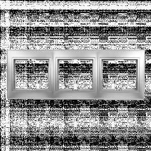 Smartbuy Венера Рамка 3-местная горизонтальная серебро  (SBE-01s-00-FR-3)