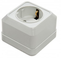 ASD/InHome BOLLETO роз. ОУ 1 мест. 16А бел. (земля, шторка, керамика) 7028х