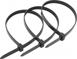 Хомуты ЗУБР нейлоновые черные 7,6x300мм, 100шт