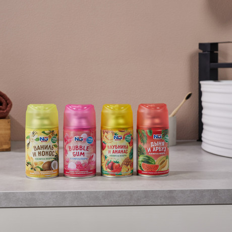 NEW GALAXY Освежитель воздуха Автоматик Fresh 230мл, клубника и ананас