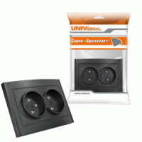 UNIVersal Бриллиант роз. СУ 2 мест. графит (керам. осн., шторки) 7947526-Gr