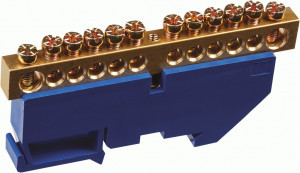 Navigator шина нул. на DIN-изолят. 8х12мм 12 отв. NBB-M812-12D/B (уп. 10 шт. цена за 1 шт.) 71161