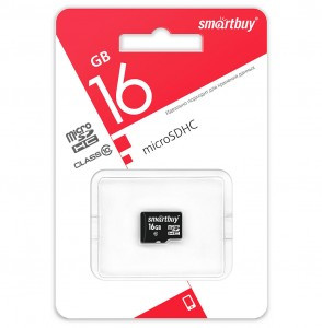 Флэш-карта (памяти) micro SDHC Smartbuy 16GB Сlass 10 (без адаптеров)LE (SB16GBSDCL10-00LE)
