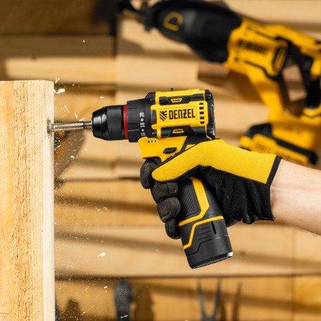 Дрель-шуруповерт аккумуляторная бесщет. CDH-BL-12, Li-Ion, 12 В Denzel