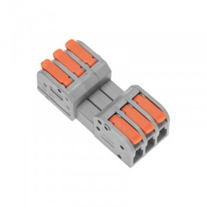 REXANT Клемма СМК 222-423R проходная разъем. 3 полюса серая 0,2-2,5/4мм2 (40 шт/уп) цена/шт 07-5263