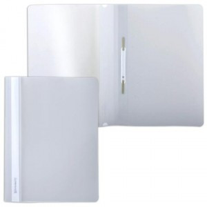 Скоросшиватель пластиковый BRAUBERG серый 220387