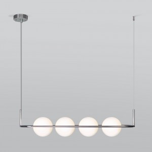 EUROSVET св-к подвесной E27 4x60W 780х1200 металл белый/хром/хром/кремовый Ringo 50089/4 a049526