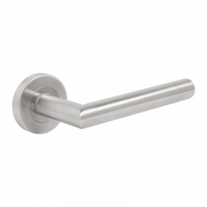 Комплект ручек на круглой розетке СТАНДАРТ 0201 SS (35-70) INOX нержавеющая сталь(40)