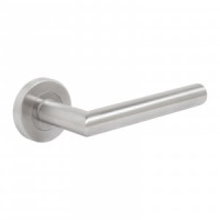 Комплект ручек на круглой розетке СТАНДАРТ 0201 SS (35-70) INOX нержавеющая сталь(40)