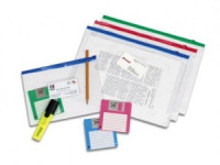 Папка конверт на молнии 228х335 синий 3635