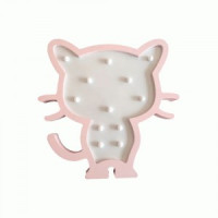 Apeyron Ночник св/д &quot;Котенок&quot; 0.3W 85lm теплый белый 3000K 2K 2хLR03 МДФ 242х30х248 12-173