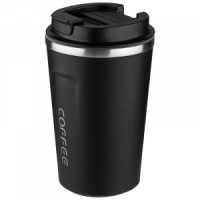 Термокружка COFFEE 380мл противоскользящее основание, нерж сталь, черная 106677 Leonord