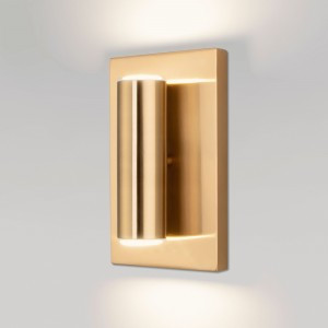 Eurosvet св-к настенный GU10 2x7 Вт 130х130х220 металл латунь Adamson 70142/2 a060667