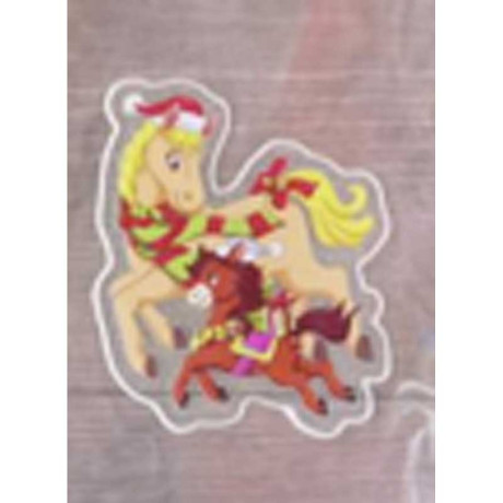Наклейка на стекло А102 Лошадка с пони 15*20см (12)