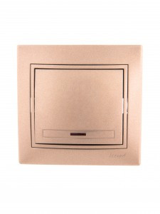 Lezard Мира выкл. СУ 1 кл. 10А (инд.) коричн. металлик (корпус PC) 701-3131-111