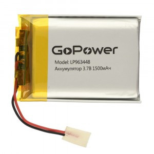 Ак-р Li-Pol GoPower LP963448 3.7V 1500mAh