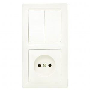 Bylectrica СТИЛЬ Блок (2 выкл. + роз.) СУ беж., (2В-РЦ-687 беж.)