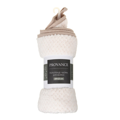 PROVANCE Полотенце-чалма для волос фактурная, 59х23см, корал-флис