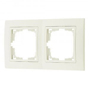 Bylectrica УЮТ рамка 2 мест. (с несъемной декор. вставкой), беж., (ЮЛИГ.735212.280-40беж.)