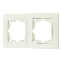 Bylectrica УЮТ рамка 2 мест. (с несъемной декор. вставкой), беж., (ЮЛИГ.735212.280-40беж.)