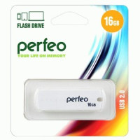 Флеш-диск USB 16Gb Perfeo White C05 PF-C05W016