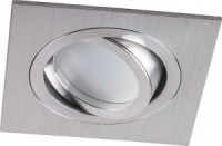 Feron св-к встр.квадрат 50W MR16 G5.3 хром поворотный 92x92x25 DL2801 32639