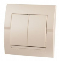 Lezard DERIY выкл. СУ 2 кл. 10А (проходн.) перламутр