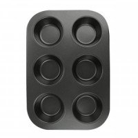 Форма д/выпечки сталь для маффиннов 6 ячеек 26,5*18,5*3см Боббета 75335 Master House