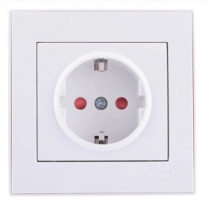 Lezard RAIN роз. СУ 1 мест. бел., керамика, шторки (корпус PC) 703-0202-124