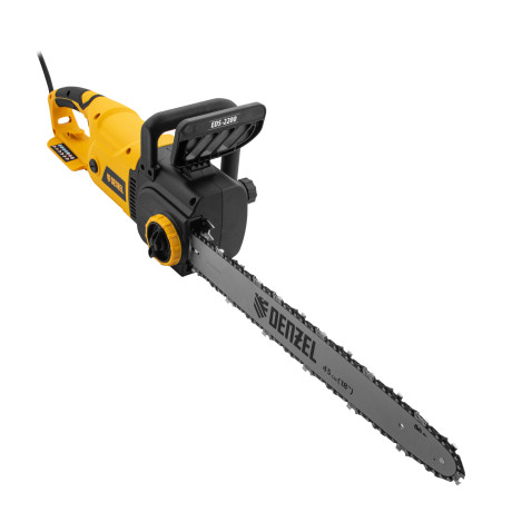 Пила цепная электрическая EDS-2200, 2.2 кВт,продольная, шина 45 см, шаг 3/8, паз 1.3 мм, 62 звена Denzel
