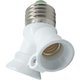 Ecola патрон-переходник с цоколя E27 на 2хE14 Белый A7T24WEAY (12!)