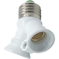 Ecola патрон-переходник с цоколя E27 на 2хE14 Белый A7T24WEAY (12!)