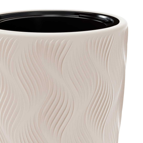 Кашпо ФЛЭЙМ 10/42 л со вставкой Светло-Бежевый БШ8887 х2