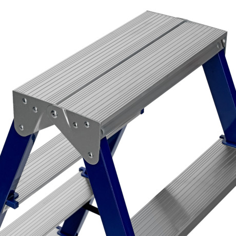 Стремянка двусторонняя 5 ступеней, стальная, Сибртех