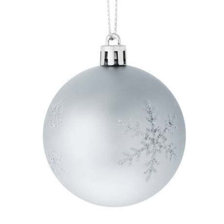 СНОУ БУМ Набор шаров 6 см, 24 шт, пластик, глиттер, 26-207