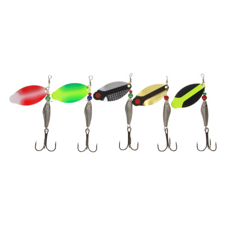 AZOR FISHING Блесна вращающаяся "Щукарь", №4, 9 гр, 5 цветов